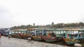 Dragon boats at the Perfume river in Hue Vietnam Royalty Free Stock Photo