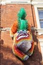 Colorful dragon in Chinese quarter in London, Chinatown, London,United Kingdom