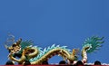 Colorful Dragon Decoration with blue sky background Royalty Free Stock Photo