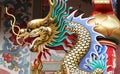 Colorful dragon statue Royalty Free Stock Photo