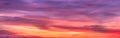 Colorful and Dramatic Clouds in Sky at Sunset Royalty Free Stock Photo