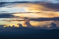 Colorful dramatic cloudy sky at sunset Royalty Free Stock Photo