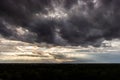 .colorful dramatic sky with cloud at sunset