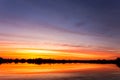 .colorful dramatic sky with cloud at sunset