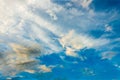 .colorful dramatic sky with cloud at sunset