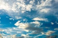 colorful dramatic sky with cloud at sunset