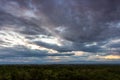 colorful dramatic sky with cloud at sunset