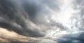 colorful dramatic sky with cloud at sunset