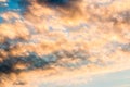 colorful dramatic sky with cloud at sunset