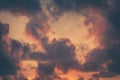 Colorful dramatic sky with cloud at sunset Royalty Free Stock Photo