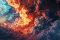 colorful dramatic sky with cloud at sunset, nature abstract background Royalty Free Stock Photo
