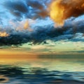 Colorful dramatic sky sunrise Royalty Free Stock Photo