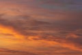 Colorful dramatic sky at sunset with pasted clouds Royalty Free Stock Photo