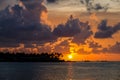 Colorful sunset in Key West. Miami, Florida Royalty Free Stock Photo