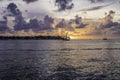 Colorful sunset in Key West. Miami, Florida Royalty Free Stock Photo