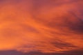 Colorful dramatic sunset sky with orange cloud, twilight sky Royalty Free Stock Photo