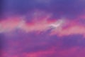 Colorful and Dramatic Sunset Storm Clouds in the Sky. Weather, Thunderstorm, Cloudscape Background