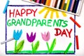 Drawing: Grandparents Day card Royalty Free Stock Photo