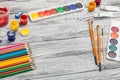 Colorful drawing supplies