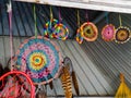 Colorful dreamcatchers handcrafted Royalty Free Stock Photo
