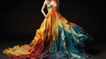 Colorful Dress: A Stunning Blend Of Fashion And Art