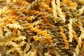 Colorful dried macaroni texture background