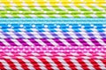 Colorful drink straws for background