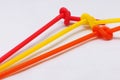 Colorful of drinking straw isolated Royalty Free Stock Photo