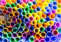 Colorful drinking straws background