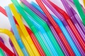 Colorful drinking straws for the color background. Royalty Free Stock Photo