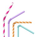 Colorful drinking straws