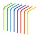 Colorful drinking straws set