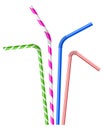 Colorful drinking straws set Royalty Free Stock Photo