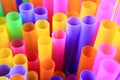 Colorful of drinking straws, top view, closeup, macro, Royalty Free Stock Photo