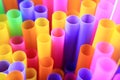 Colorful of drinking straws, top view, closeup, macro, Royalty Free Stock Photo