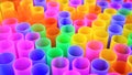 Colorful of drinking straws, top view, closeup, macro, Royalty Free Stock Photo