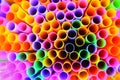 Colorful of drinking straws, top view, closeup, macro, Royalty Free Stock Photo