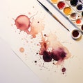 Colorful drips with painted blot Royalty Free Stock Photo