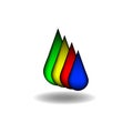 Colorful drops paint creative vector idea logo design template