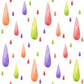 Colorful drops seamless vector pattern Royalty Free Stock Photo