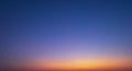 Beautiful orange sunlight on dark blue Twilight sky background Royalty Free Stock Photo