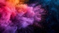 Colorful dust. An explosion of particles of bright colors. Colored background with lots of dust of different colors Royalty Free Stock Photo