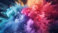 Colorful dust. An explosion of particles of bright colors. Colored background with lots of dust of different colors Royalty Free Stock Photo