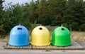 Colorful dustbins