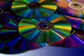 Colorful DVDs and CDs Royalty Free Stock Photo