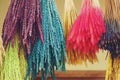 Colorful dyed paddy and plants grass flower for decoration