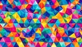 Vibrant Geometric Pattern with Triangles Royalty Free Stock Photo