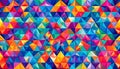 Vibrant Geometric Pattern with Triangles Royalty Free Stock Photo