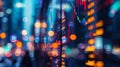 A colorful and dynamic virtual marketplace as traders keep a keen eye on the constantly shifting values of different