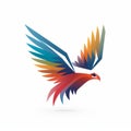 Colorful Eagle Logo With Abstract Forms - Sumatraism Inspired